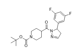 tert-butyl 4-(5-(3,5-difluorophenyl)-4,5-dihydro-1H-pyrazole-1-carbonyl)piperidine-1-carboxylate