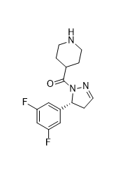 (R)-(5-(3,5-difluorophenyl)-4,5-dihydro-1H-pyrazol-1-yl)(piperidin-4-yl)methanone