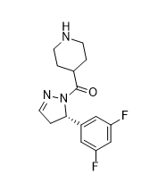 (S)-(5-(3,5-difluorophenyl)-4,5-dihydro-1H-pyrazol-1-yl)(piperidin-4-yl)methanone