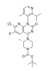 tert-butyl (S)-4-(7-chloro-6-fluoro-1-(2-isopropyl-4-methylpyridin-3-yl)-2-oxo-1,2-dihydropyrido[2,3-d]pyrimidin-4-yl)-3-methylpiperazine-1-carboxylate