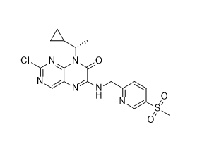 2-Chloro-8-[(1S)-1-cyclopropylethyl]-6-[[[6-(methylsulfonyl)-3-pyridinyl]methyl]amino]-7(8H)-pteridinone