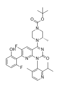 4-[(S)-4-Boc-2-methyl-1-piperazinyl]-6-fluoro-7-(2-fluoro-6-hydroxyphenyl)-1-(2-isopropyl-4-methyl-3-pyridyl)pyrido[2,3-d]pyrimidin-2(1H)-one