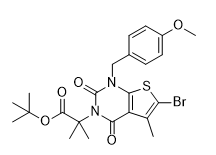 tert-butyl 2-(6-bromo-1-(4-methoxybenzyl)-5-methyl-2,4-dioxo-1,2-dihydrothieno[2,3-d]pyrimidin-3(4H)-yl)-2-methylpropanoate