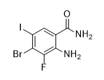 2-amino-4-bromo-3-fluoro-5-iodobenzamide