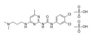 1-(3,4-dichlorophenyl)-3-(4-((3-(dimethylamino)propyl)amino)-6-methylpyrimidin-2-yl)urea dimethanesulfonate