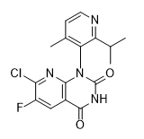 Pyrido[2,3-d]pyrimidine-2,4(1H,3H)-dione, 7-chloro-6-fluoro-1-[4-methyl-2-(1-methylethyl)-3-pyridinyl]-, (1R)-