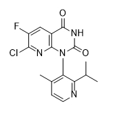 Pyrido[2,3-d]pyrimidine-2,4(1H,3H)-dione, 7-chloro-6-fluoro-1-[4-methyl-2-(1-methylethyl)-3-pyridinyl]-, (1S)-