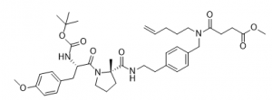 methyl 4-((4-(2-((S)-1-((S)-2-((tert-butoxycarbonyl)amino)-3-(4-methoxyphenyl)propanoyl)-2-methylpyrrolidine-2-carboxamido)ethyl)benzyl)(pent-4-en-1-yl)amino)-4-oxobutanoate