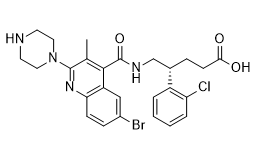 (R)-5-(6-bromo-3-methyl-2-(piperazin-1-yl)quinoline-4-carboxamido)-4-(2-chlorophenyl)pentanoic acid