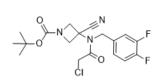 tert-Butyl-3-(2-chloro-N-(3,4-difluorobenzyl)acetamido)-3-cyanoazetidine-1-carboxylate