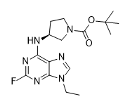 (S)-tert-butyl 3-((9-ethyl-2-fluoro-9H-purin-6-yl)amino)pyrrolidine-1-carboxylate