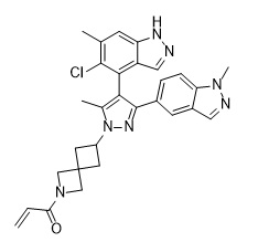 1-(6-(4-(5-chloro-6-methyl-1H-indazol-4-yl)-5-methyl-3-(1-methyl-1H-indazol-5-yl)-1H-pyrazol-1-yl)-2-azaspiro[3.3]heptan-2-yl)prop-2-en-1-one